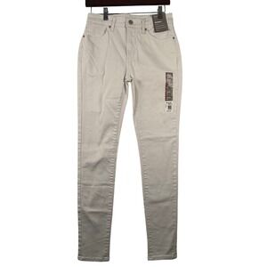 Falls Creek Sz 4 Skinny Jeans White Mid-Rise Stretch Slimming Pocket Preppy NWT
